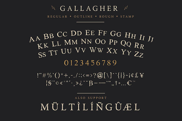 Gallagher - Vintage Serif Typeface in Serif Fonts - product preview 3