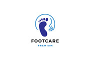 foot feet podiatric care logo vector
