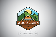 Wood Cabin Logo Template