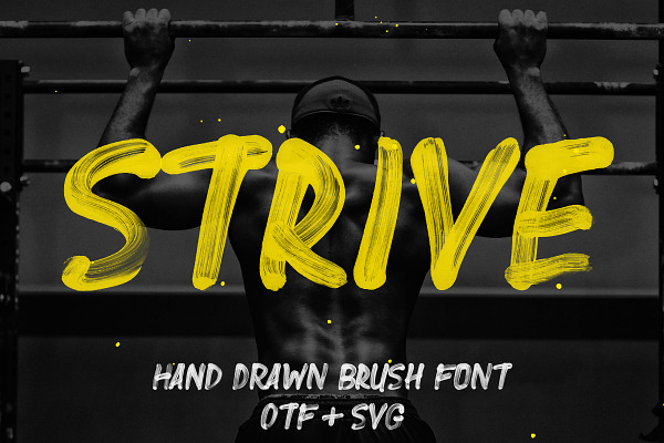 Strive - Hand Painted SVG Font