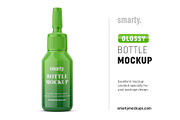 Glossy ampoule bottle mockup