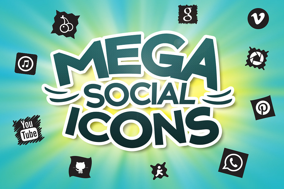 (SALE) 1640 Mega Social Icons