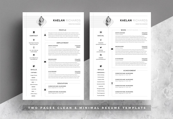 Word Resume & Cover Letter in Letter Templates - product preview 1
