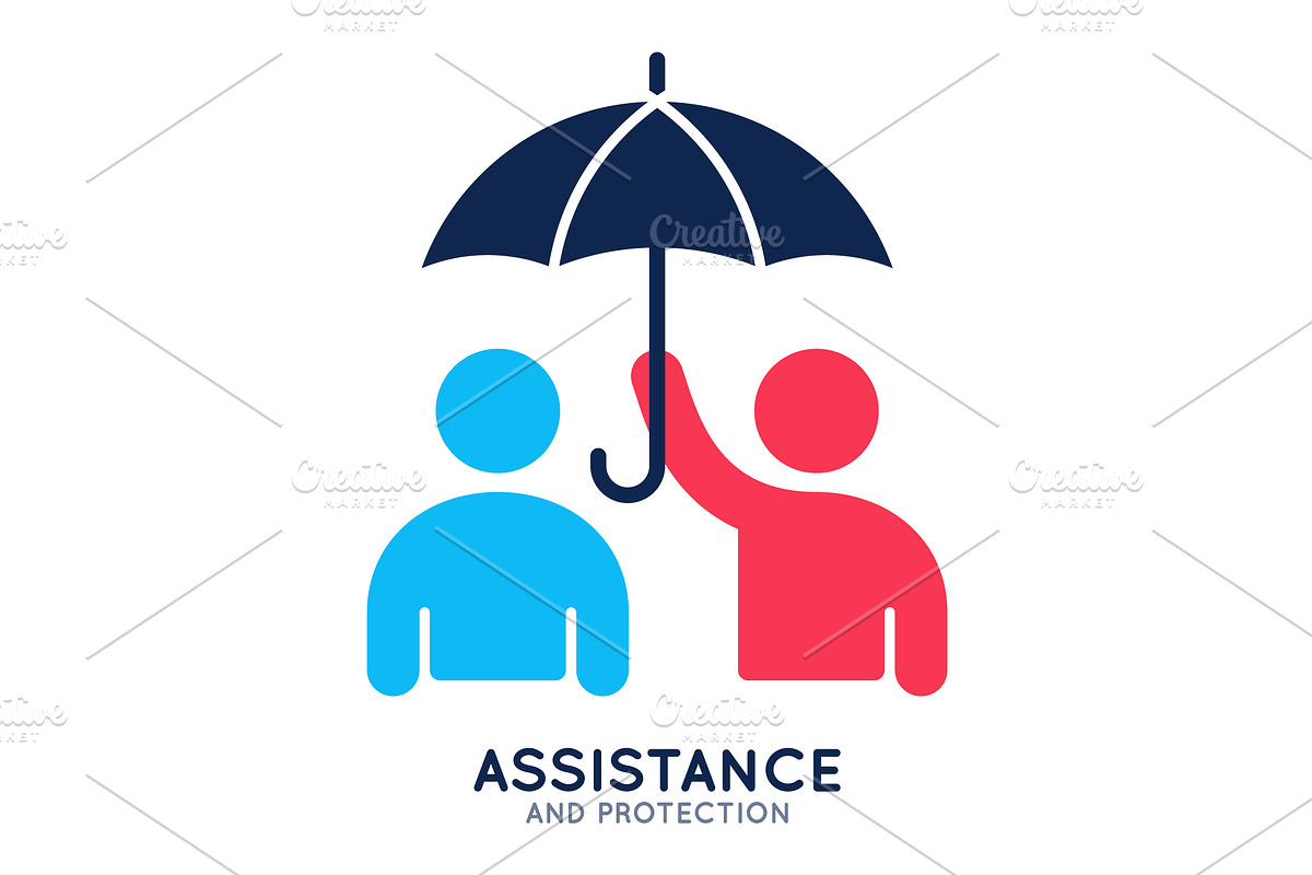 Assistance and protection logo. in Illustrations - product preview 8