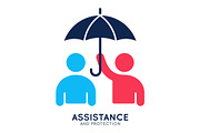 Assistance and protection logo.