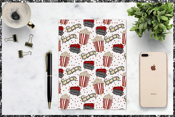 Red Carpet Digital Paper Pack in Illustrations - product preview 4