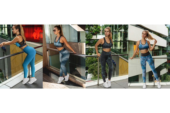 Leggings Mock-Up's Street Style in Product Mockups - product preview 5