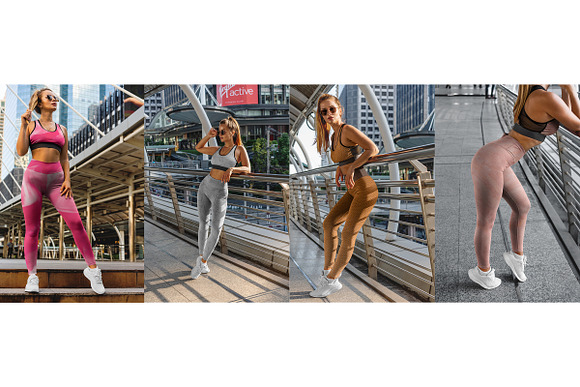 Leggings Mock-Up's Street Style in Product Mockups - product preview 6