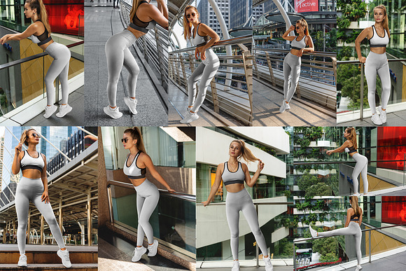 Leggings Mock-Up's Street Style in Product Mockups - product preview 7