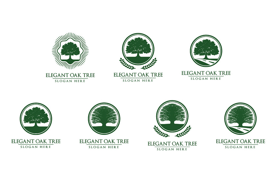 Green Oak Tree Logo vol 2 in Logo Templates - product preview 8