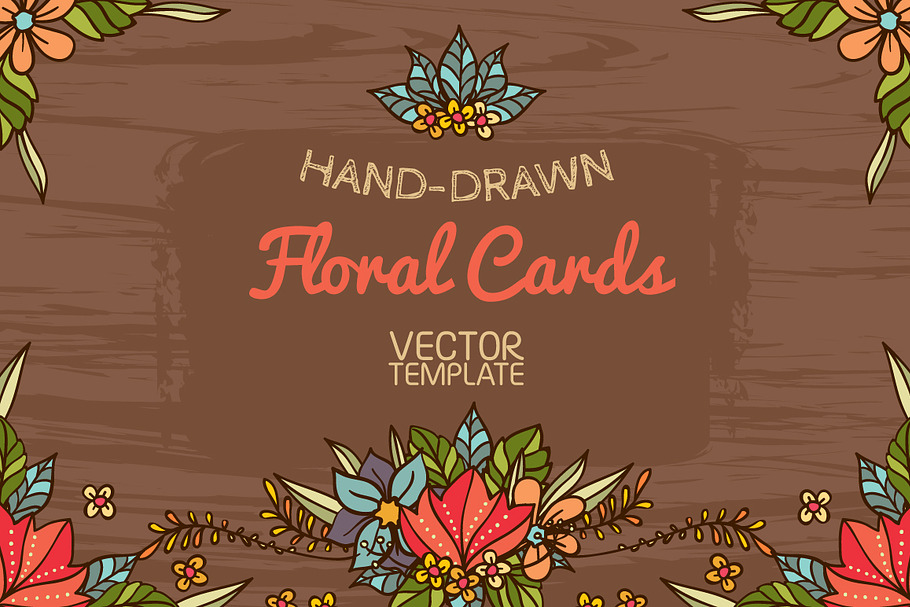 Floral cards templates in Postcard Templates - product preview 8