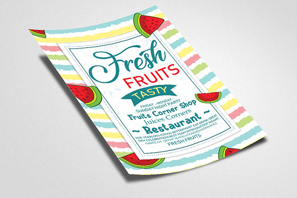 Fresh Fruits Corner Flyer Template in Flyer Templates - product preview 1