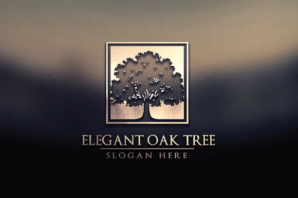 Green oak tree logo vol 3 in Logo Templates - product preview 1