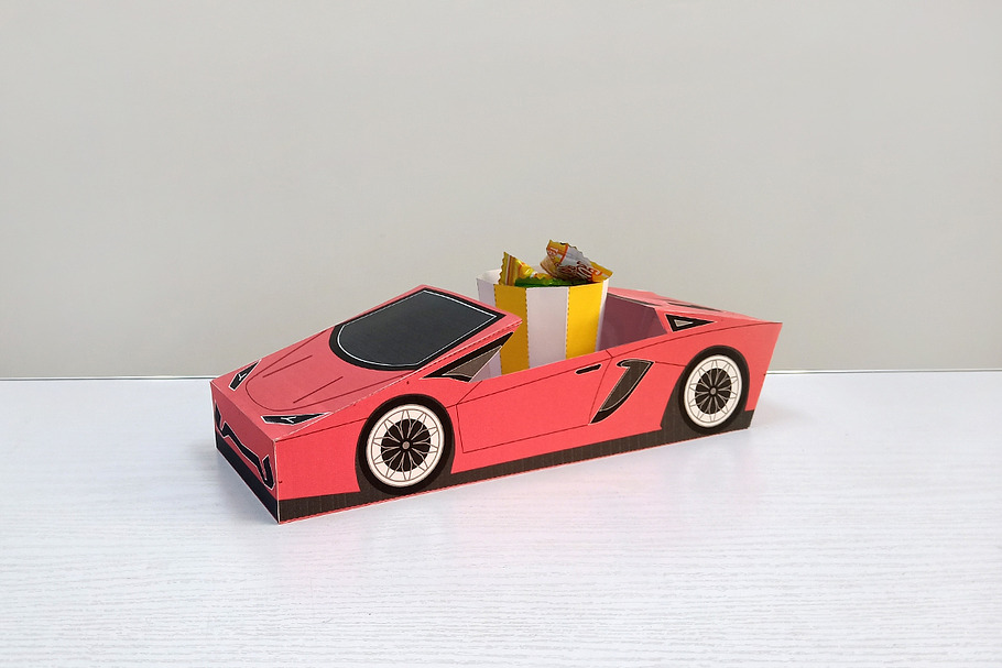 DIY Open Car favor - 3d papercraft in Templates - product preview 8