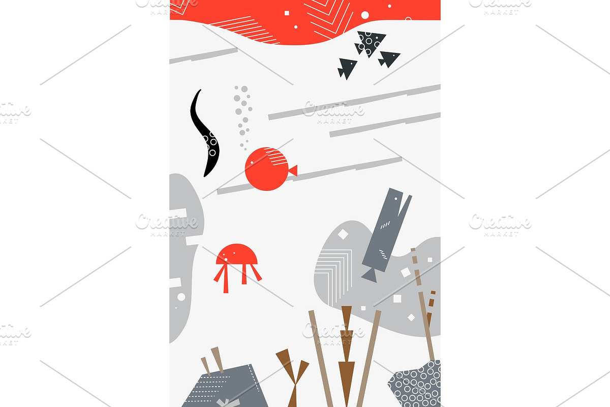 Abstract Illustration of underwater in Illustrations - product preview 8