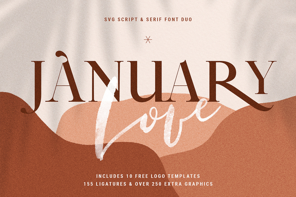 January Love Font Duo + Logos & More in Script Fonts