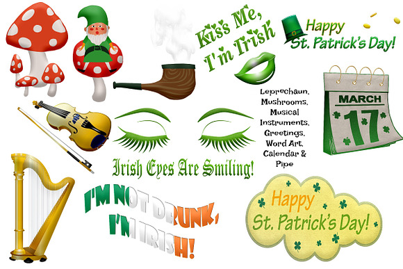 St Patrick's Day Clip Art in Illustrations - product preview 5