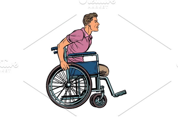 legless man disabled veteran in a