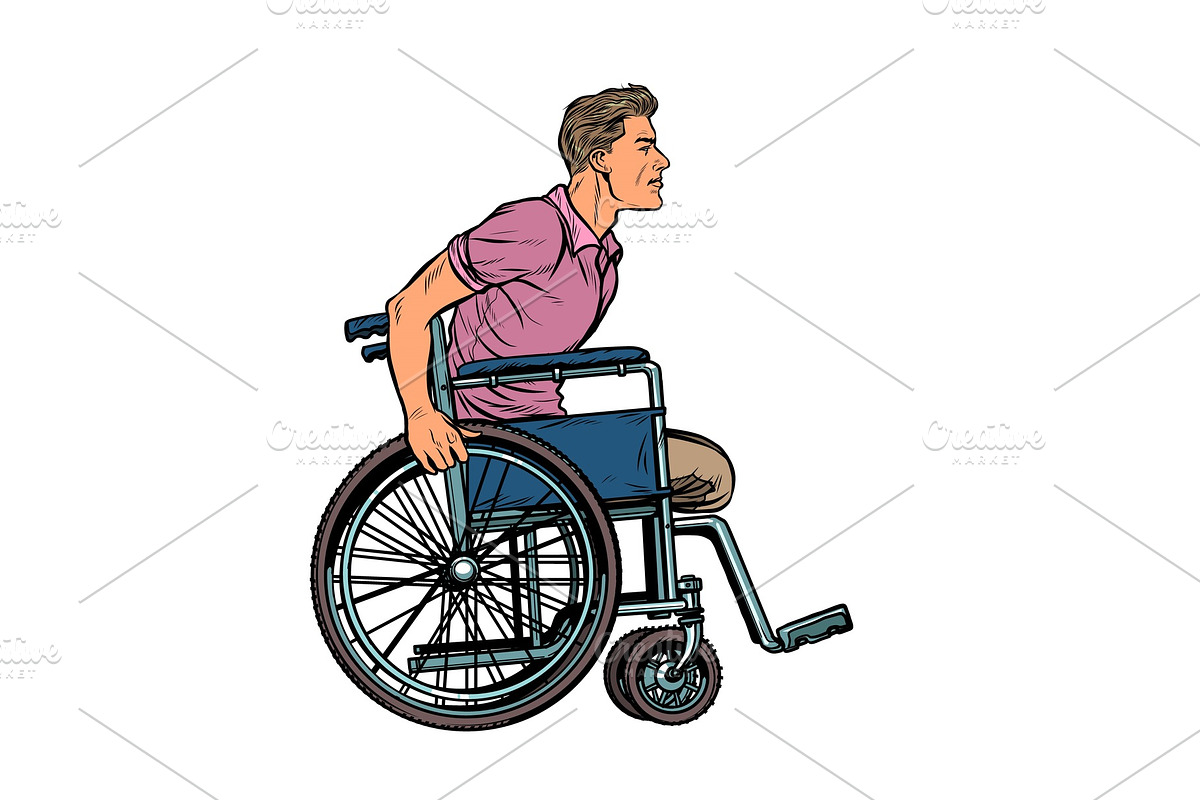 legless man disabled veteran in a in Illustrations - product preview 8