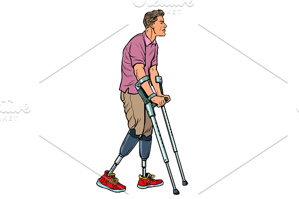 legless veteran with a bionic