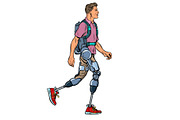 exoskeleton for the disabled. A man