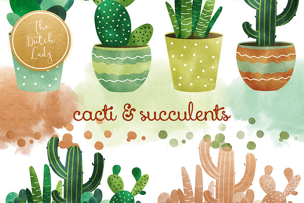 Cacti & Succulent Clipart Set