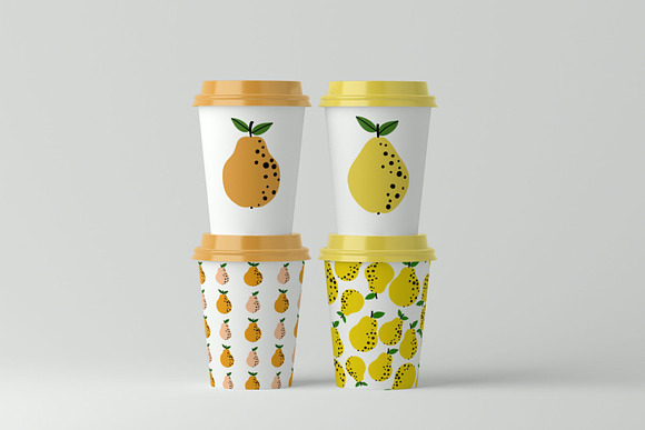 Pear fruit pattern illustration in Patterns - product preview 2