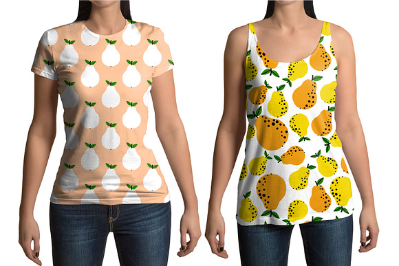 Pear fruit pattern illustration in Patterns - product preview 7