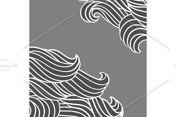 Card design with waves. Background