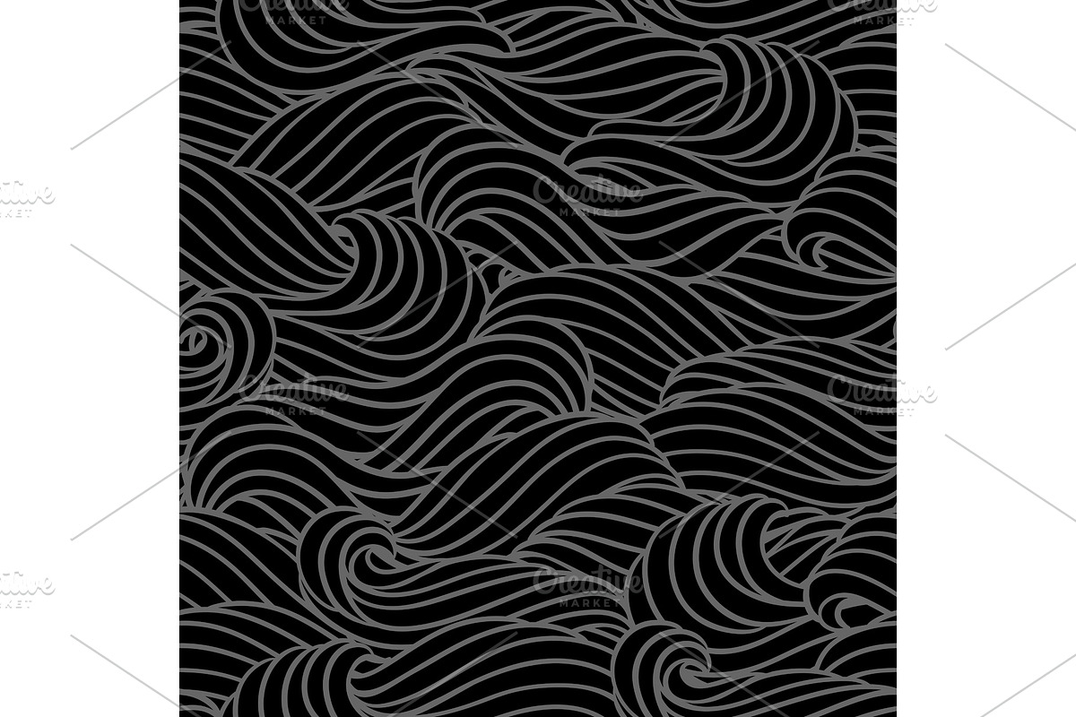 Seamless wave pattern. Background in Patterns - product preview 8