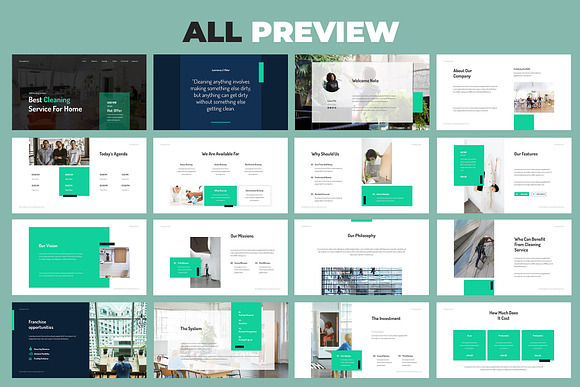 Cleaning Service Powerpoint Template in PowerPoint Templates - product preview 4