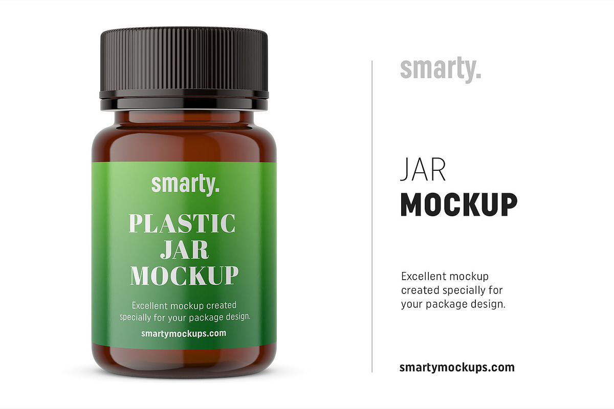 Amber jar mockup in Product Mockups - product preview 8