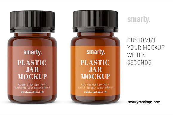Amber jar mockup in Product Mockups - product preview 2