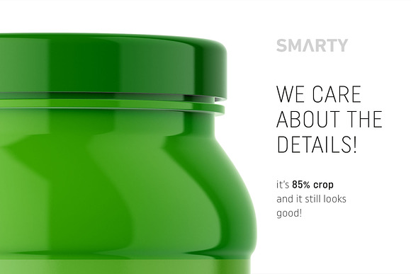 Glossy shakepowder jar mockup in Product Mockups - product preview 2