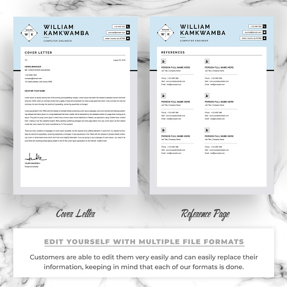 Modern Resume Template, CV Template in Letter Templates - product preview 2