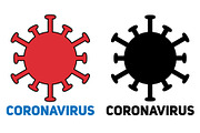 Set of Coronavirus symbol isolated