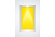 White and Yellow wall niche with