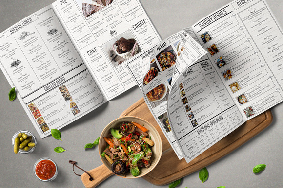 Bulletin Food Menu in Brochure Templates - product preview 1