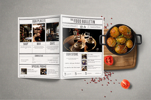 Bulletin Food Menu in Brochure Templates - product preview 3