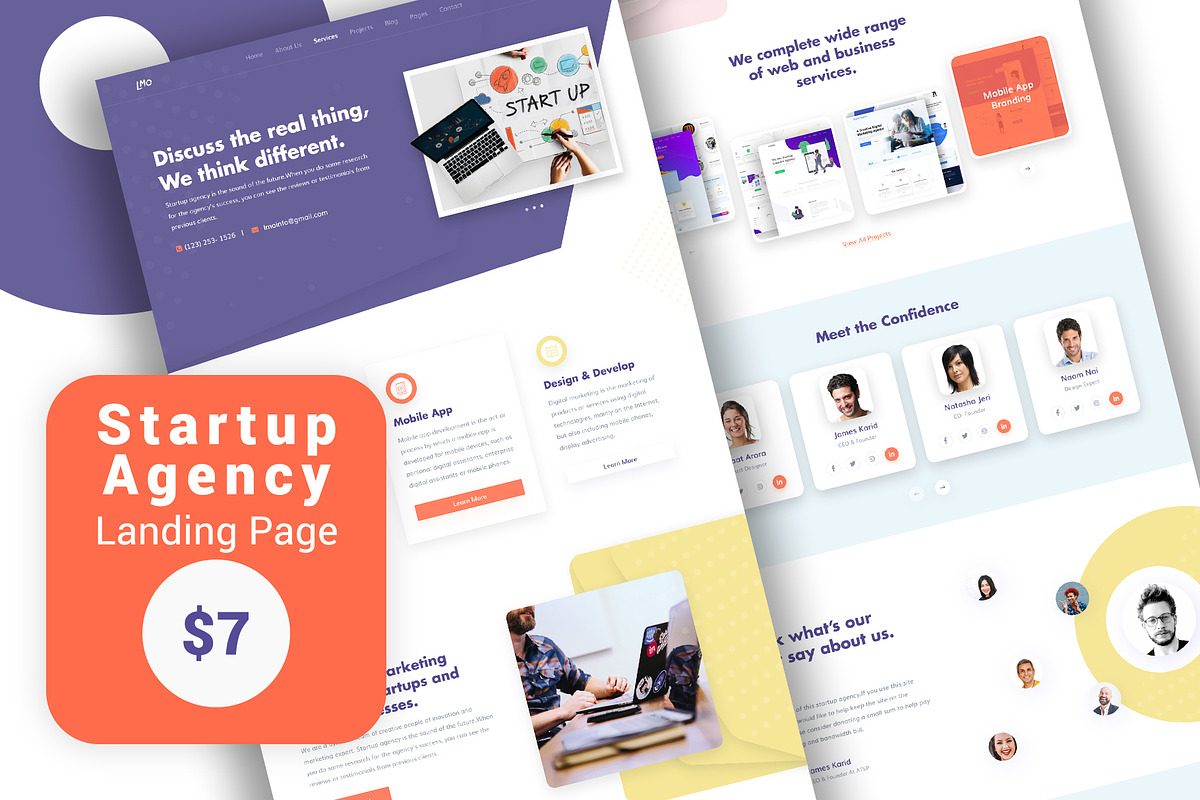 Startup Agency Landing Page in Landing Page Templates - product preview 8