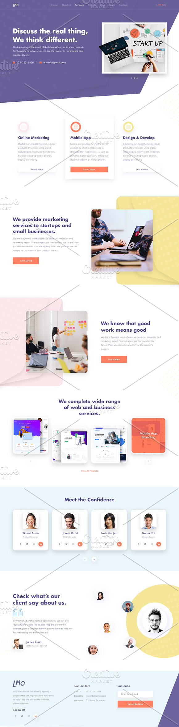 Startup Agency Landing Page in Landing Page Templates - product preview 2