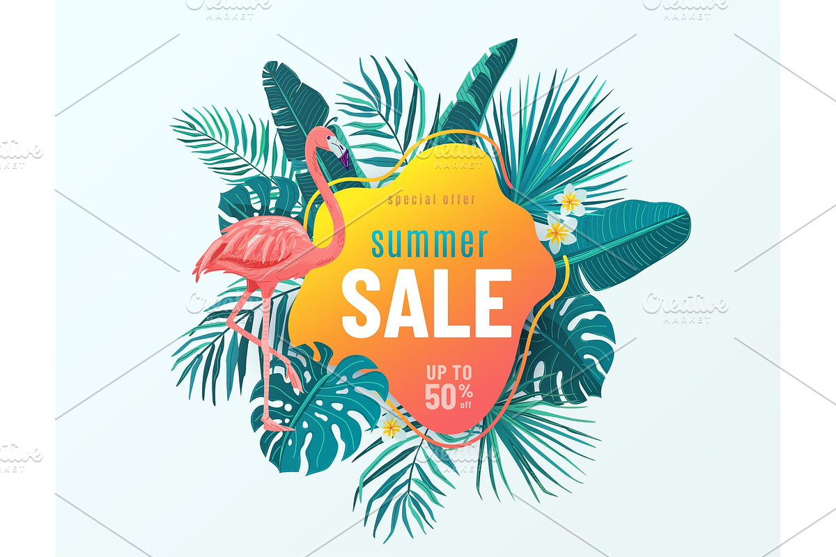 Summer sale vector banner background in Textures - product preview 8