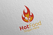 Hot Food Logo for Restaurant 19