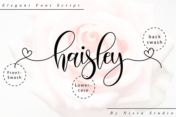 Haisley // Lovely Script Font in Script Fonts - product preview 9