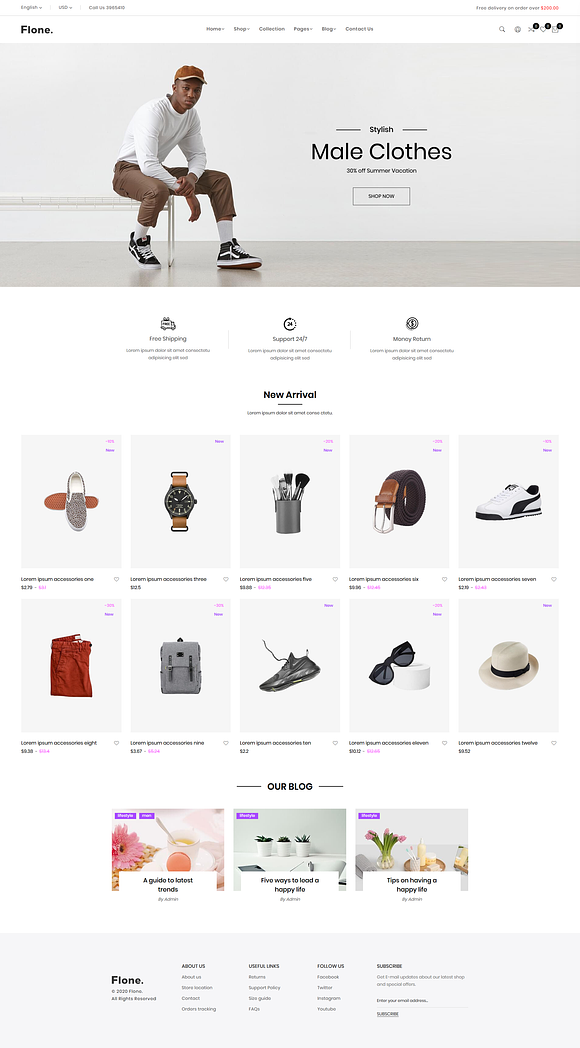 Flone - React JS eCommerce Template in Themes - product preview 1