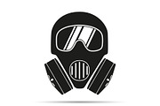 Gas mask flat icon