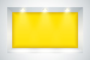 White and Yellow wall niche with