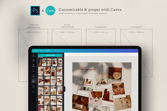 PS & Canva Sina - Social Media Pack in Instagram Templates - product preview 6