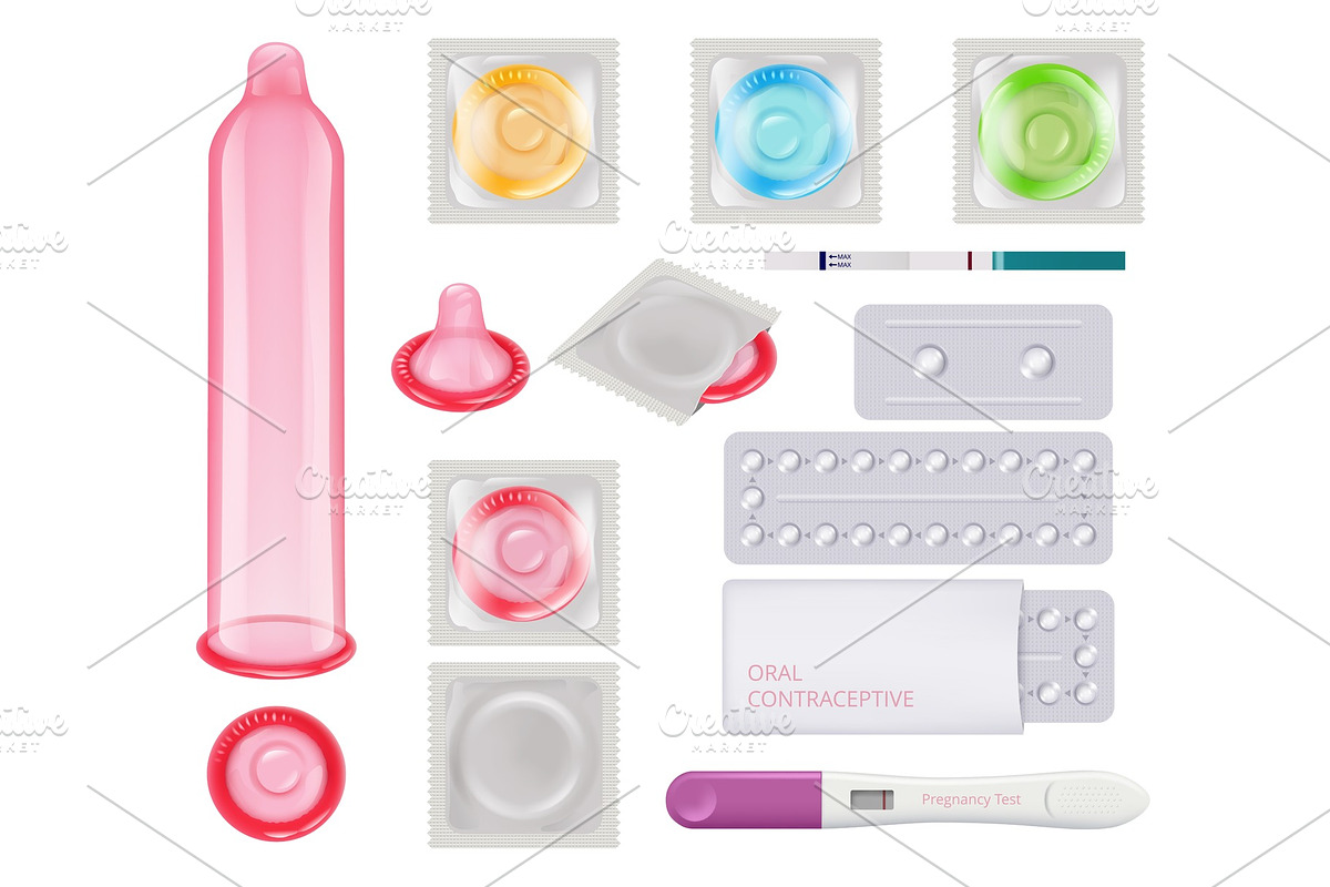 Contraceptive. Condoms female in Graphics - product preview 8