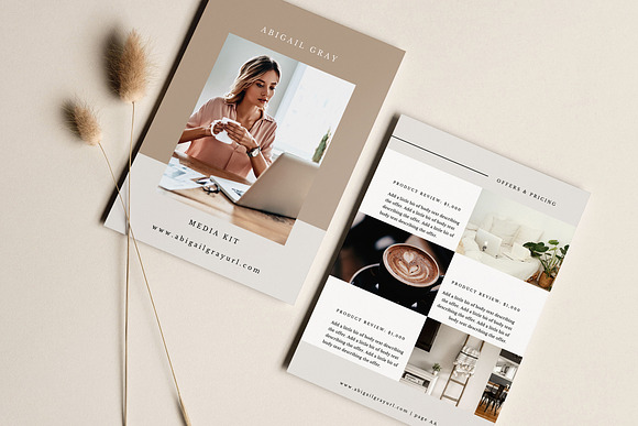 Media Kit Canva Template | Abigail in Brochure Templates - product preview 5